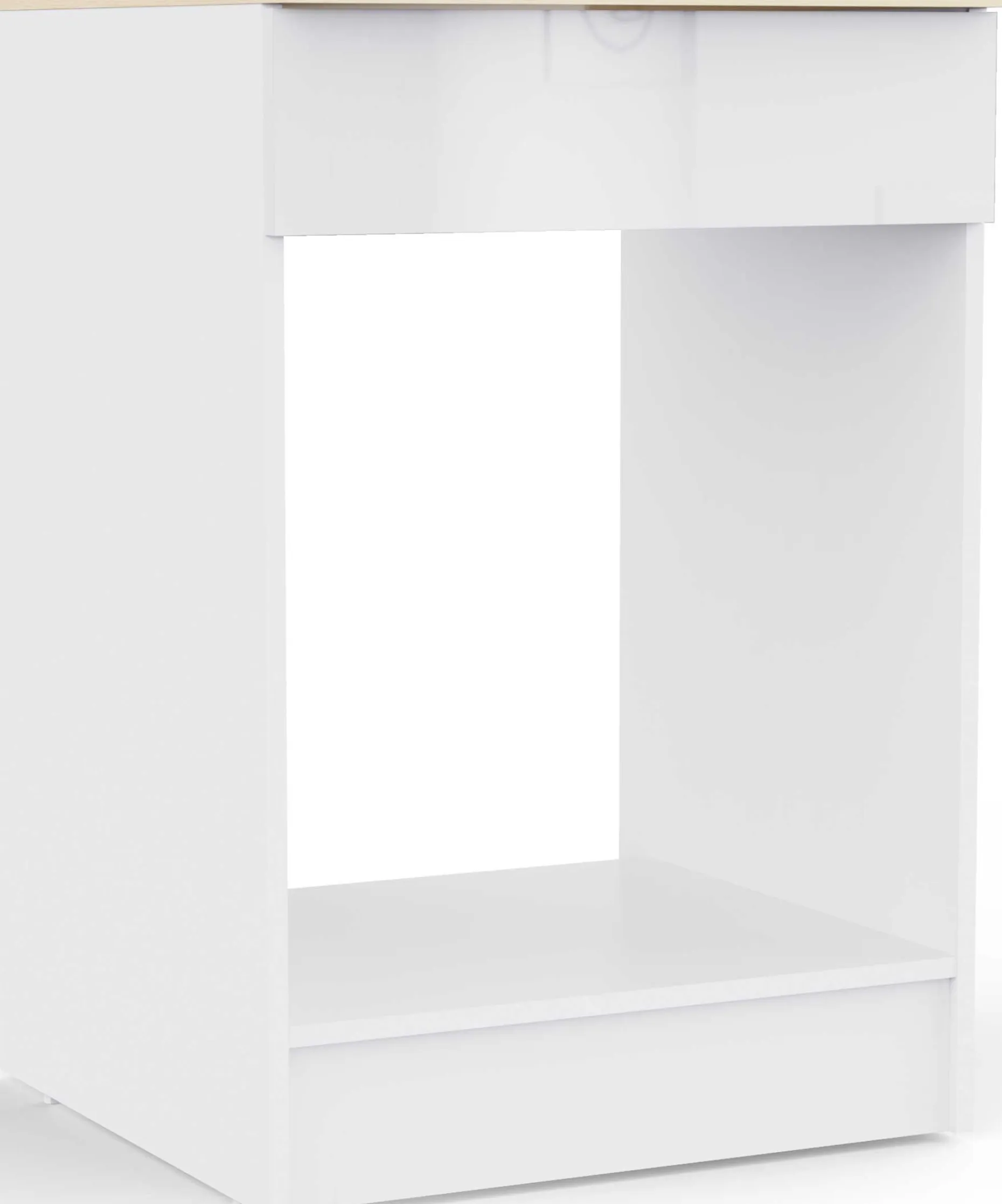 Küchenschrank für Backofen Bianco - 60x60x90cm - Hochglanz weiß