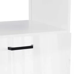 Küchenschrank für Backofen Bianco - 60x60x141cm - Hochglanz weiß