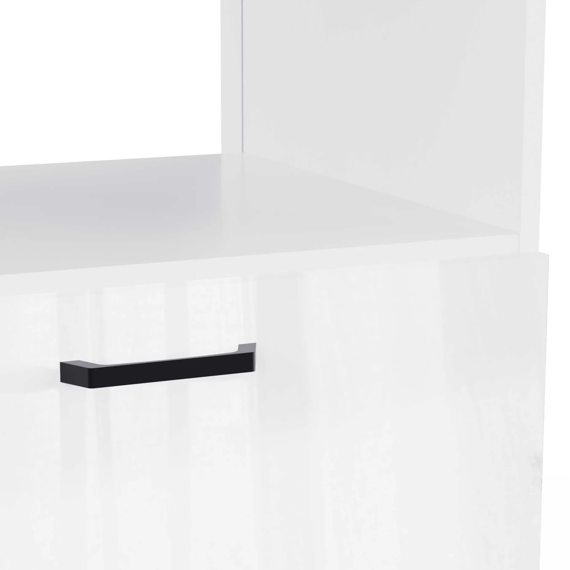 Küchenschrank für Backofen Bianco - 60x60x141cm - Hochglanz weiß