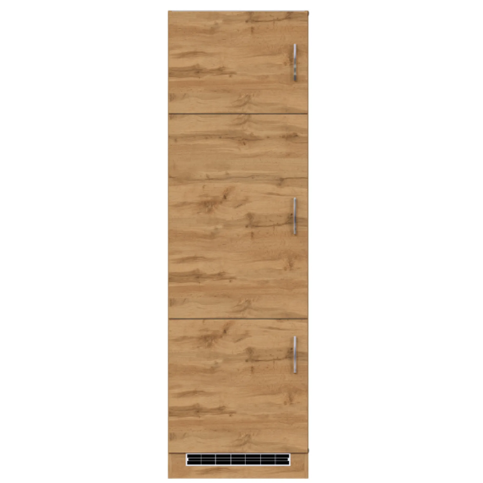 Küchenschrank für Kühlschrank Sorrella 60cm 3 Türen - Eiche