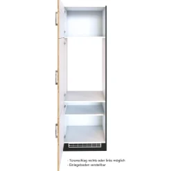 Küchenschrank für Kühlschrank Sorrella 60cm 3 Türen - Eiche/Graphit
