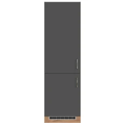 Küchenschrank für Kühl- und Gefrierschrank Sorrella - anthrazit/eiche