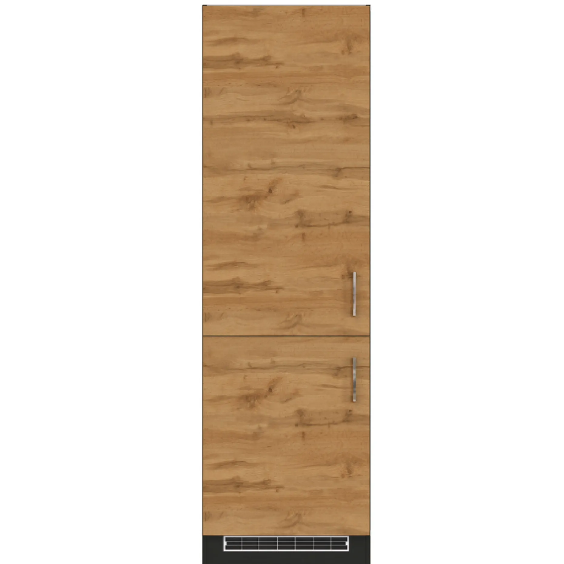 Küchenschrank für Kühl- und Gefrierschrank Sorrella - Eiche/Graphit