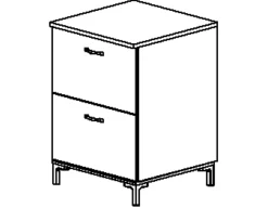 Küchenschrank Manchester | 60 x 60 x 86 cm | Helvezia Oak Design