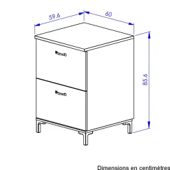 Küchenschrank Manchester | 60 x 60 x 86 cm | Helvezia Oak Design