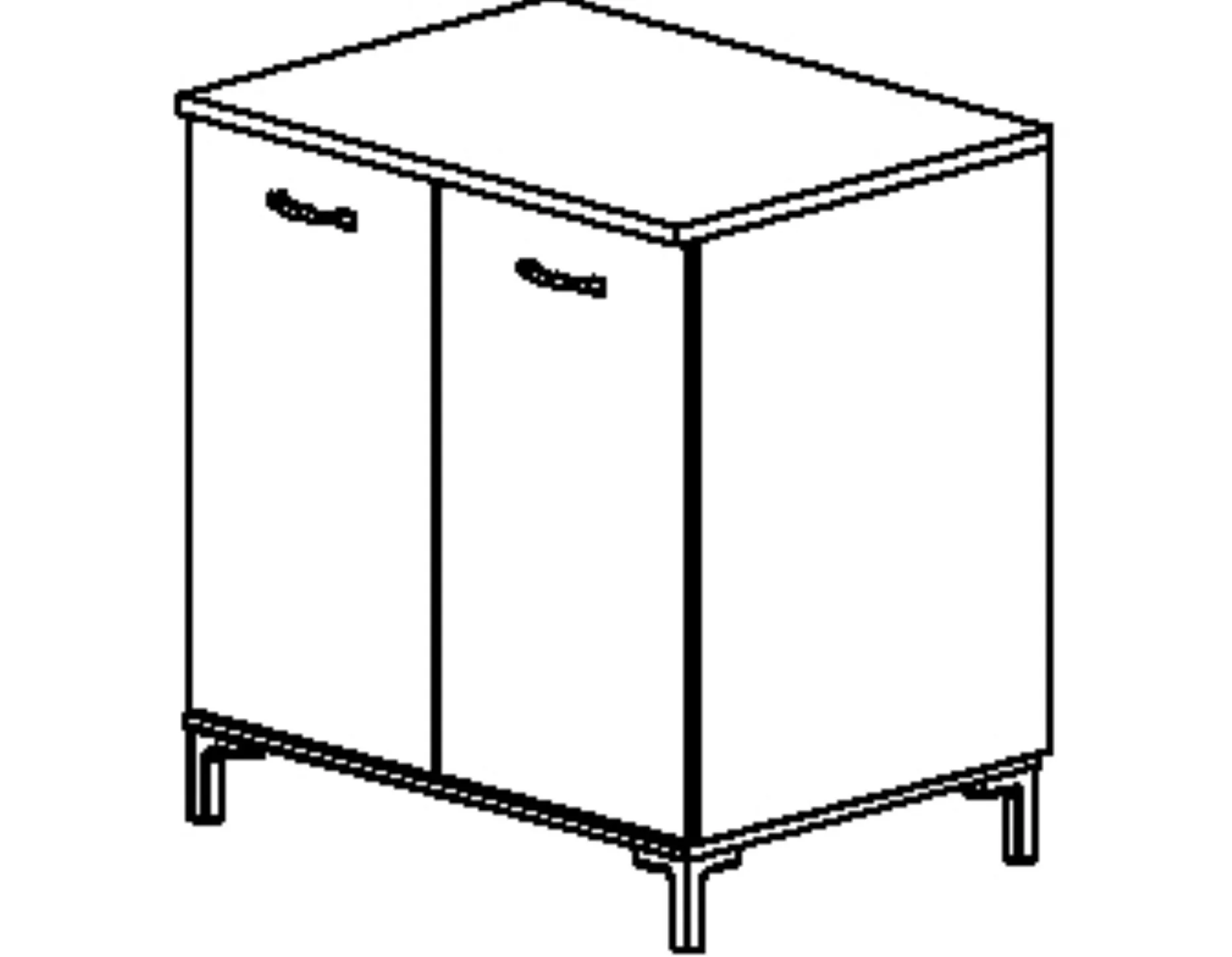 Küchenschrank Manchester | 80 x 60 x 86 cm | Helvezia Oak