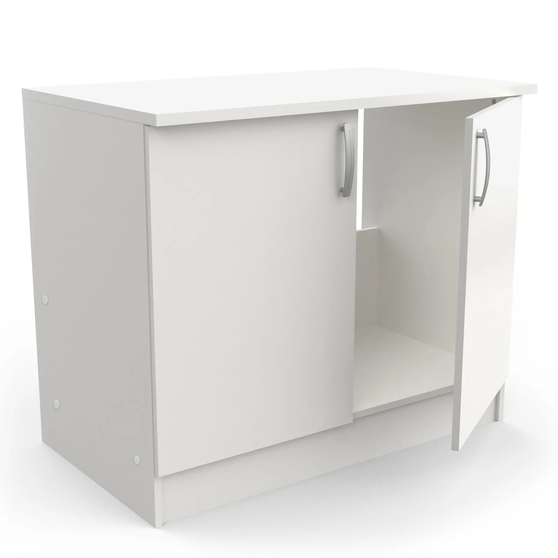 Küchenschrank Nova - 100x60x85 cm - Weiß/Eiche