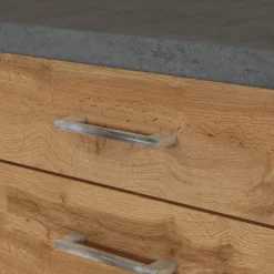 Held Küchenschrank Sorrella 50cm 3 Schubladen - Eiche/Graphit