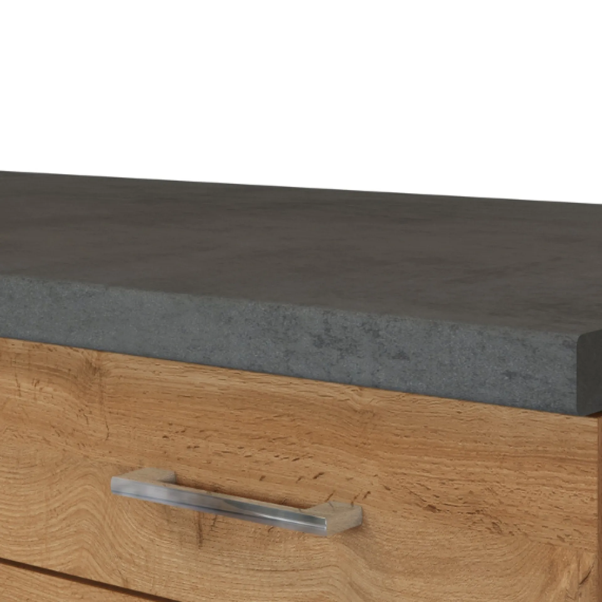 Held Küchenschrank Sorrella 50cm 1 Tür und 1 Schublade - Eiche/Beton