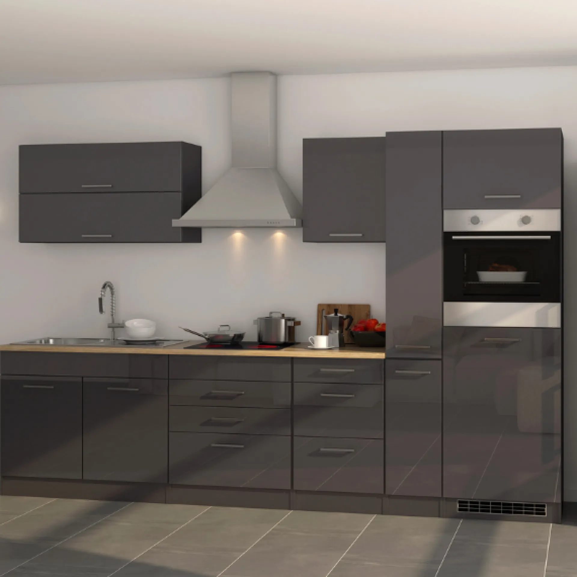 Held Küchenset Mailand | Geräte nicht enthalten | Sonoma Grey Oak