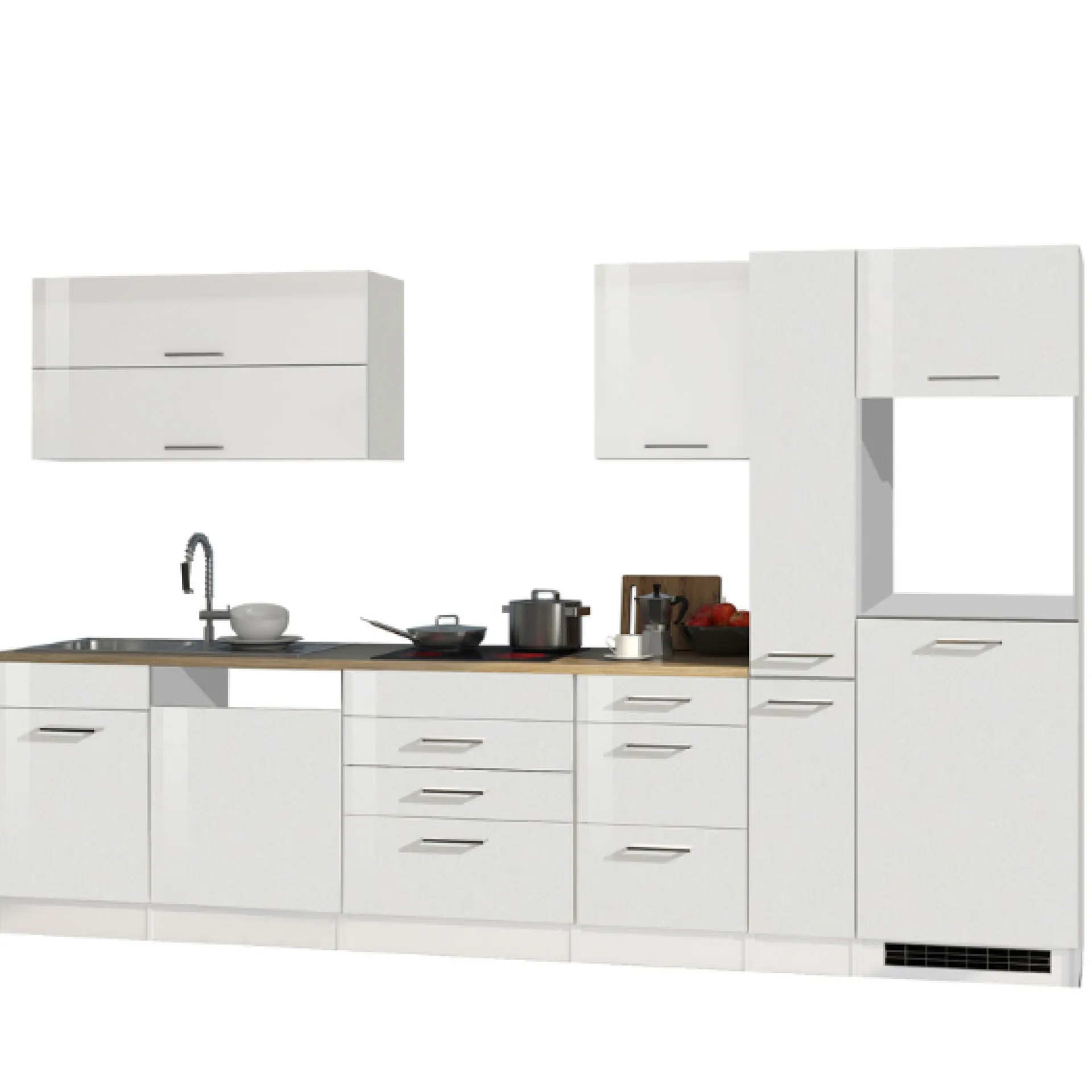 Held Küchenset Mailand | Geräte nicht enthalten | High Glossy White
