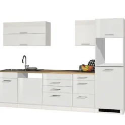 Held Küchenset Mailand | Geräte nicht enthalten | High Glossy White