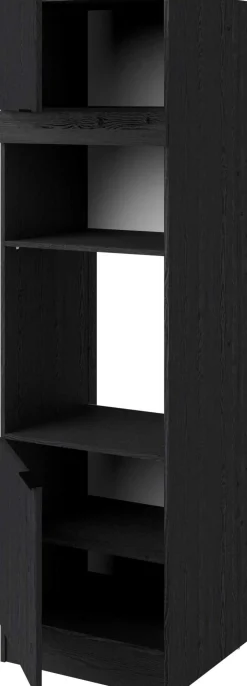 Küchensäulenschrank Anna - 60x58x210cm - 2 Türen - Eiche schwarz Dekor