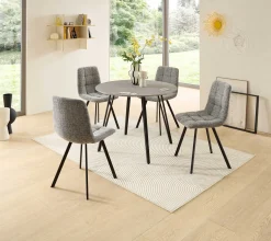 Emob Küchentisch Floris - Ø100x75cm - Betonoptik