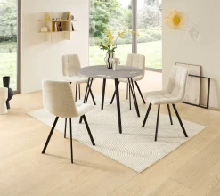 Emob Küchentisch Floris - Ø100x75cm - Betonoptik
