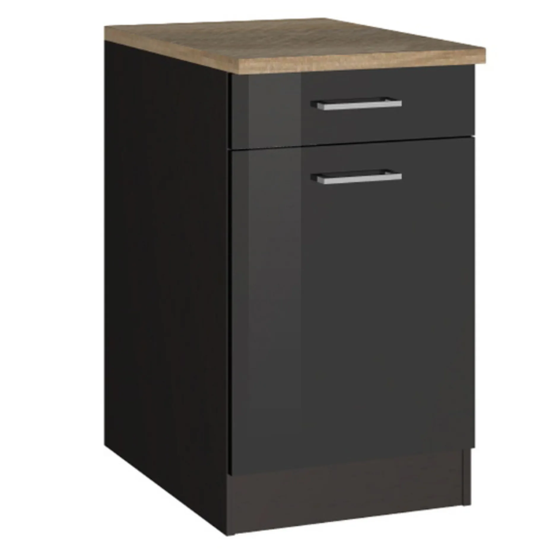 Küchenunterschrank Ragnar 50cm mit 1 Tür und 1 Schublade - anthrazit