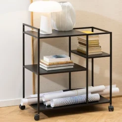 Küchenwagen Nebas 78cm - schwarz