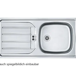 Held Küchenzeile in L-Form Sorrella 210cm mit Platz für Backofen und Geschirrspüler - weiß/Eiche