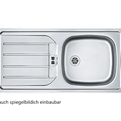 Held Küchenzeile in L-Form Sorrella 210cm mit Platz für Backofen und Geschirrspüler - Eiche/Graphit
