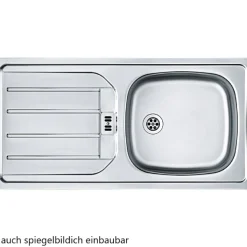 Held Küchenzeile in L-Form Sorrella 270cm mit Backofen, Geschirrspüler und Kühlschrank - weiß/Eiche