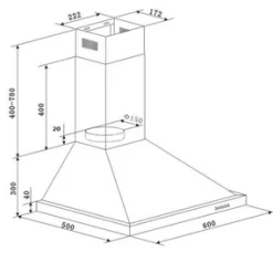 Held Küchenzeile Ragnar 220cm mit Backofen und Geschirrspüler - Hochglanz weiß