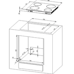 Held Küchenzeile Ragnar 220cm mit Backofen und Geschirrspüler - Hochglanz weiß
