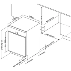 Held Küchenzeile Ragnar 220cm mit Backofen und Geschirrspüler - Hochglanz