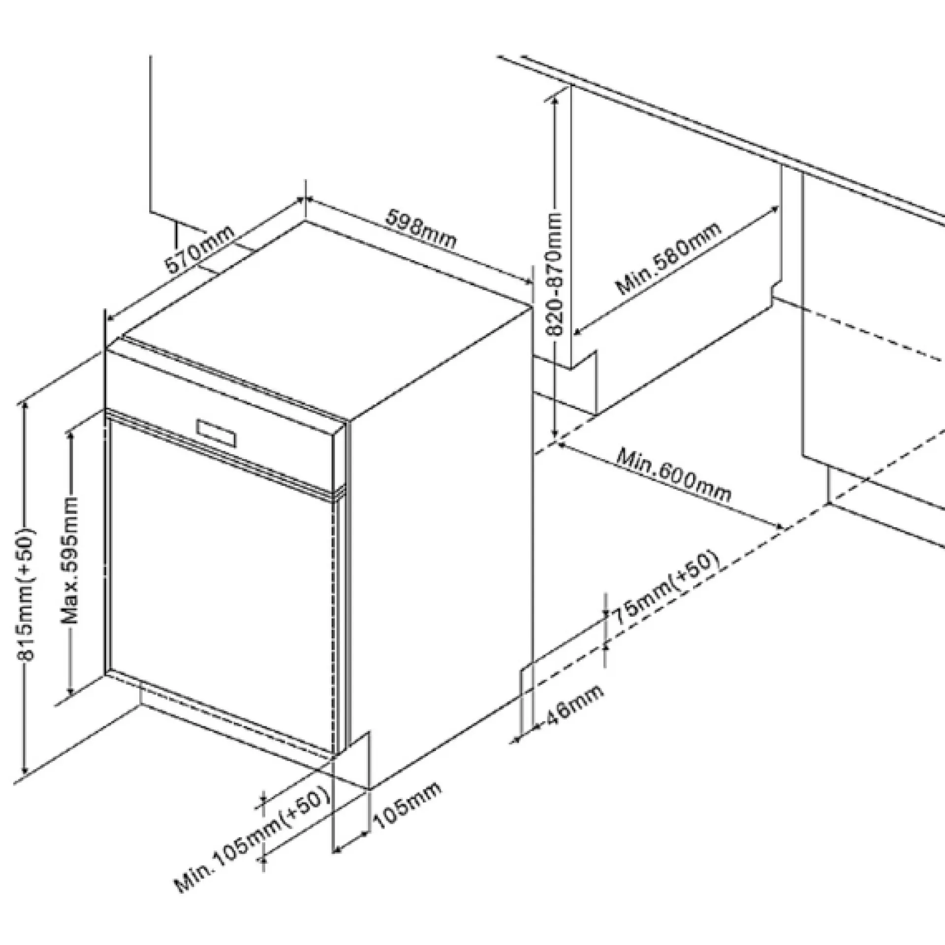Held Küchenzeile Ragnar 220cm mit Backofen und Geschirrspüler - Hochglanz