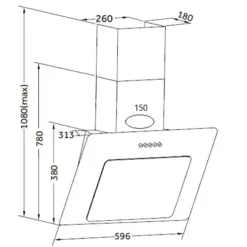 Held Küchenzeile Ragnar 290cm mit Backofen und Kühlschrank - Hochglanz