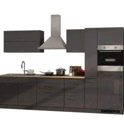 Held Küchenzeile Ragnar 320cm mit Backofen - Hochglanz
