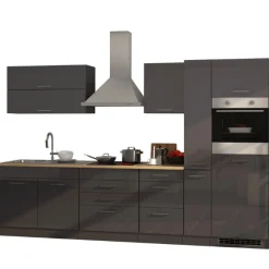 Held Küchenzeile Ragnar 320cm mit Backofen - Hochglanz