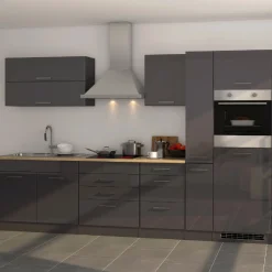 Held Küchenzeile Ragnar 320cm mit Backofen - Hochglanz