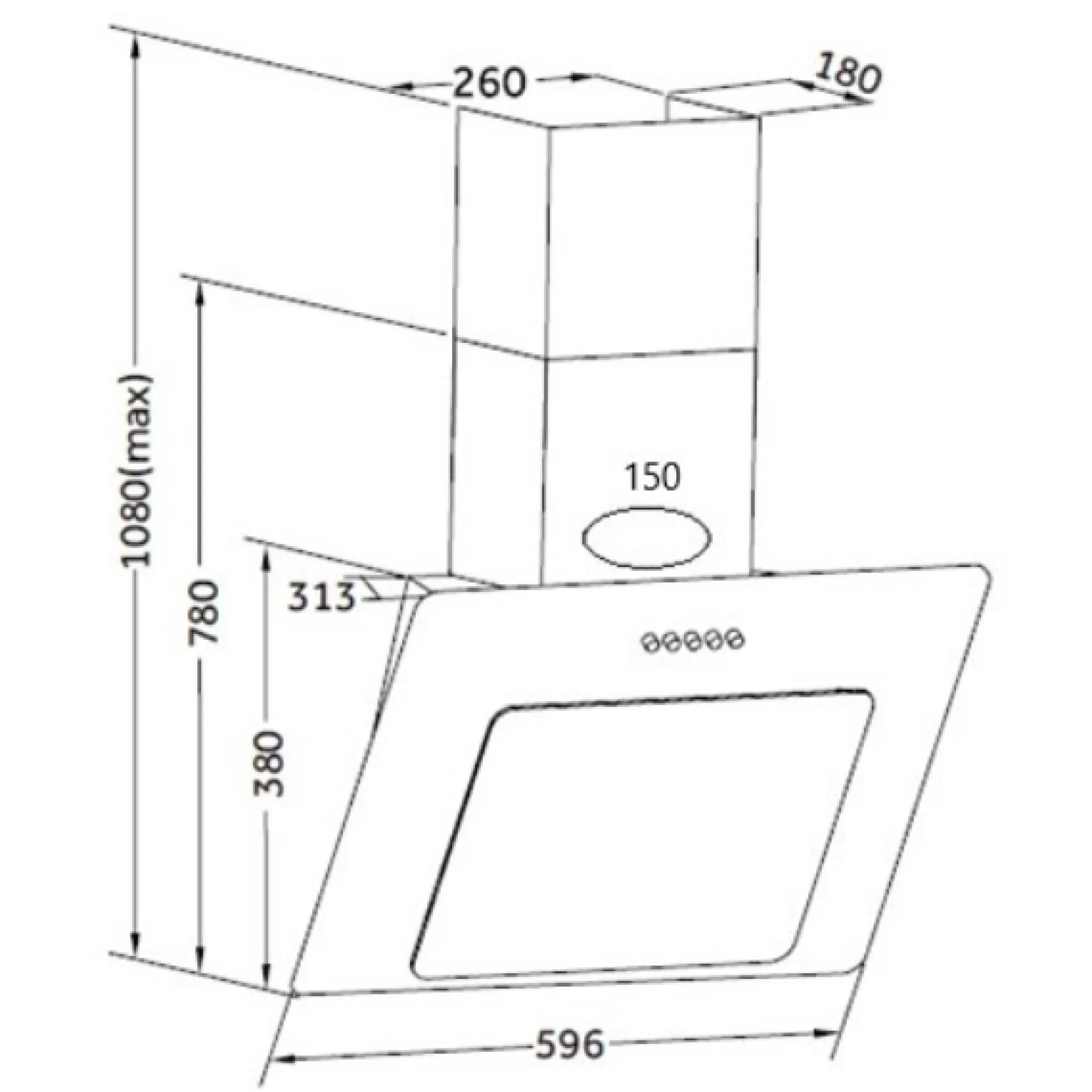 Held Küchenzeile Ragnar 330cm mit Backofen, Mikrowelle und Kühlschrank - Hochglanz