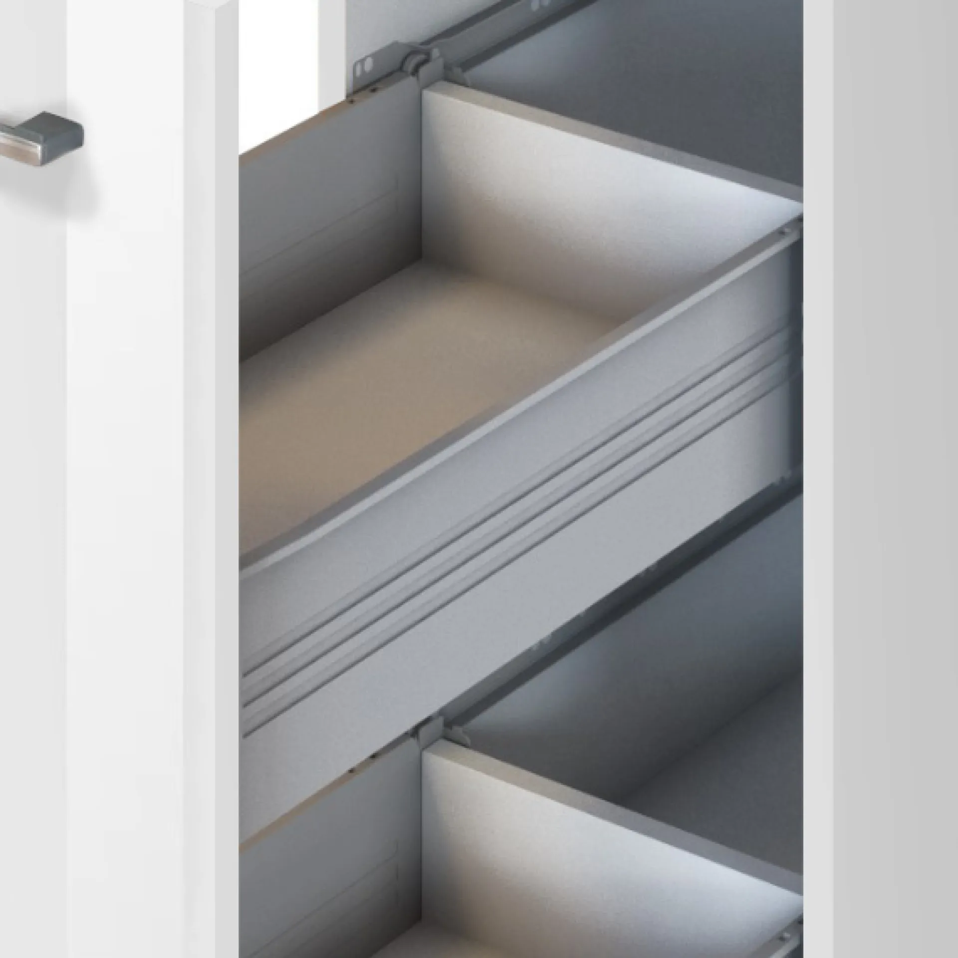 Held Küchenzeile Ragnar 320cm mit Backofen und Kühlschrank - Hochglanz weiß