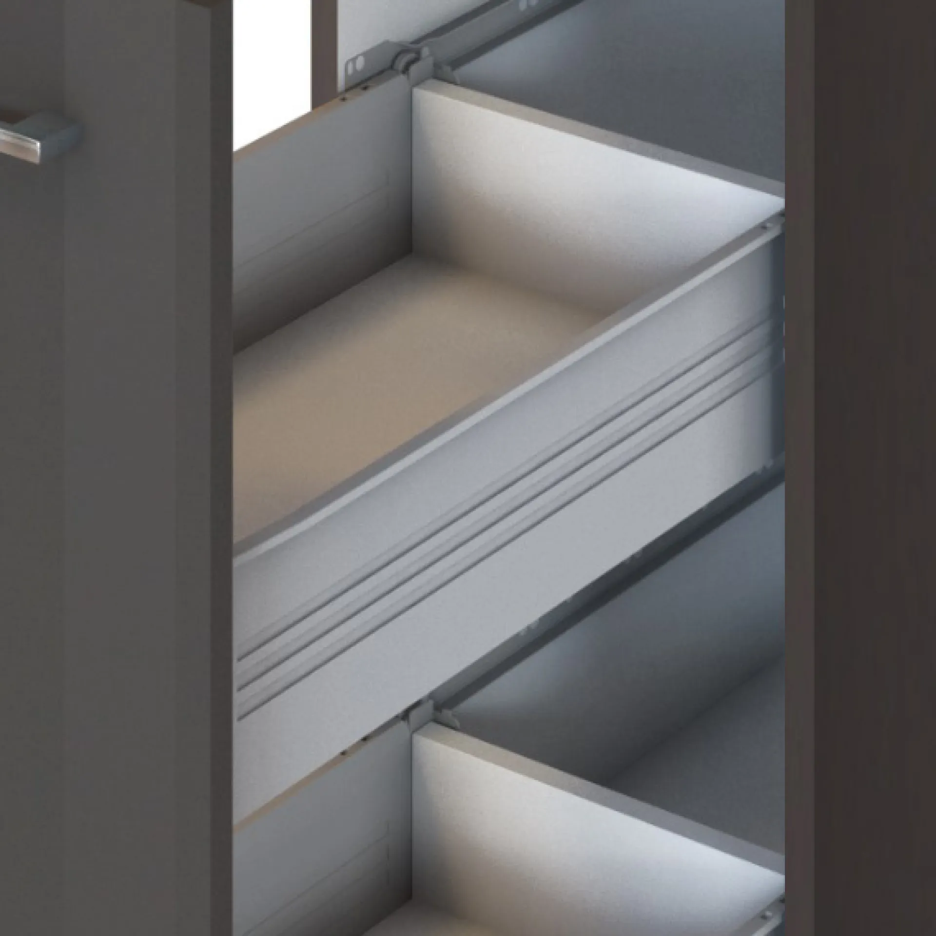 Held Küchenzeile Ragnar 320cm mit Backofen und Kühlschrank - Hochglanz