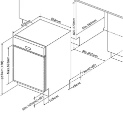 Held Küchenzeile Ragnar 370cm mit Backofen, Mikrowelle, Geschirrspüler und Kühlschrank - hochglanz