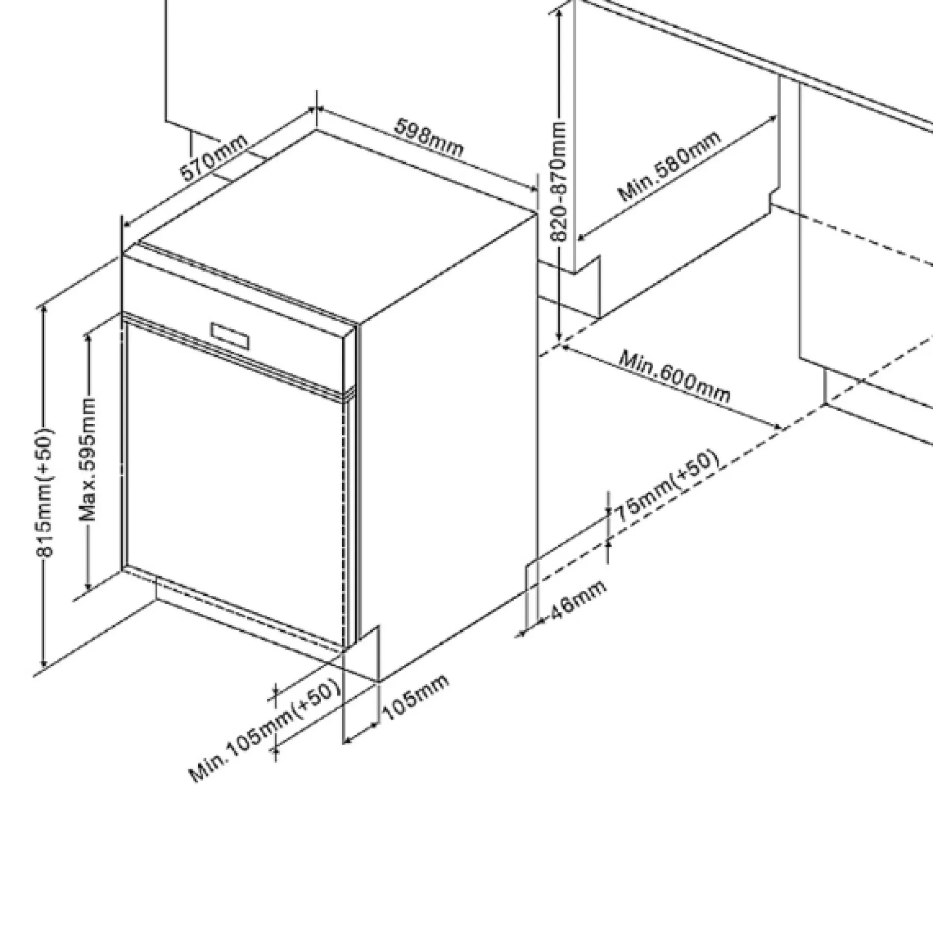 Held Küchenzeile Ragnar 300cm mit Geschirrspüler, Backofen und Kühlschrank - hochglänzend weiß