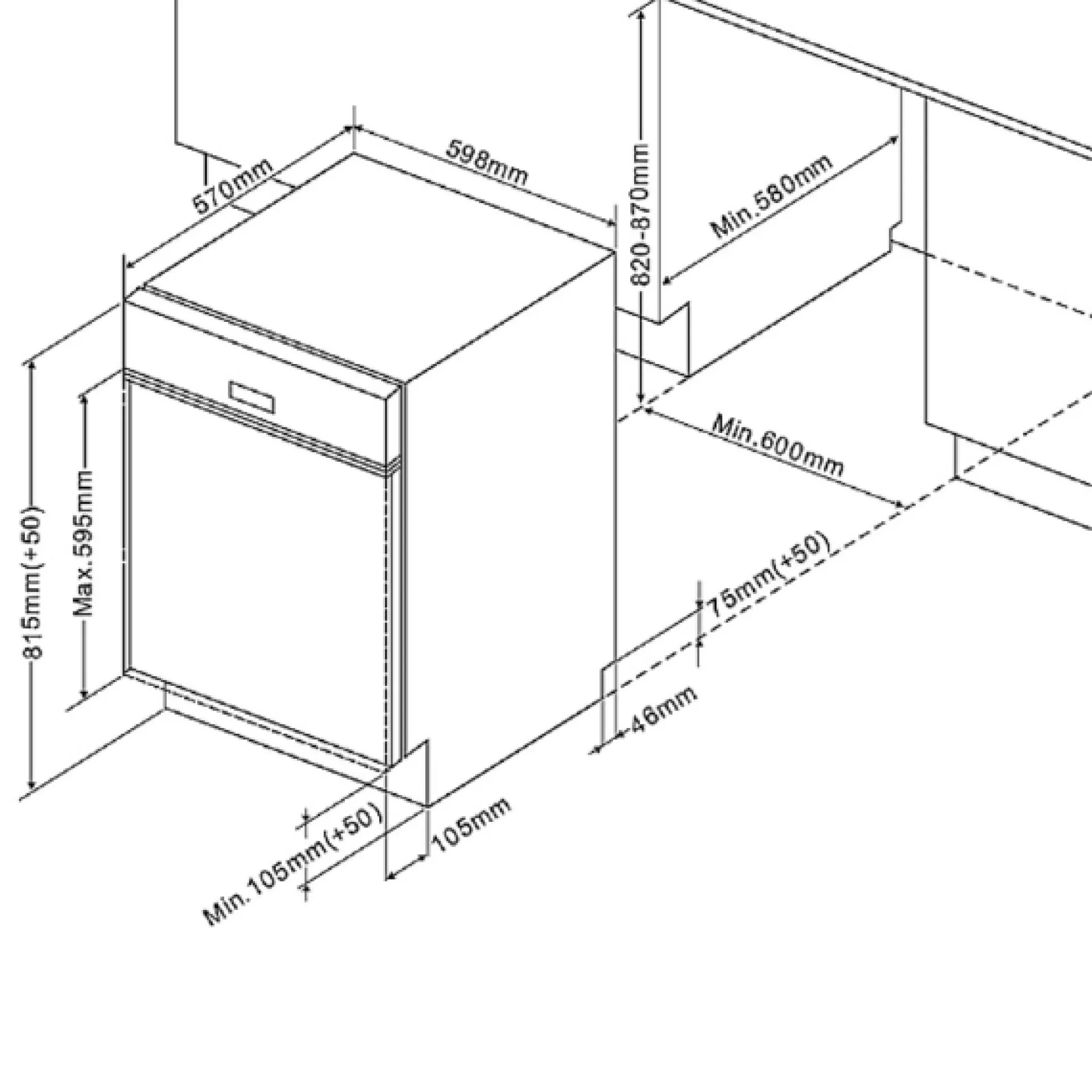 Held Küchenzeile Ragnar 310cm mit Geschirrspüler, Backofen und Kühlschrank - Hochglanz