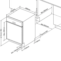 Held Küchenzeile Ragnar 300cm mit Geschirrspüler und Backofen - Hochglanz weiß