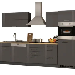 Held Küchenzeile Ragnar 300cm mit Geschirrspüler und Backofen - Hochglanz