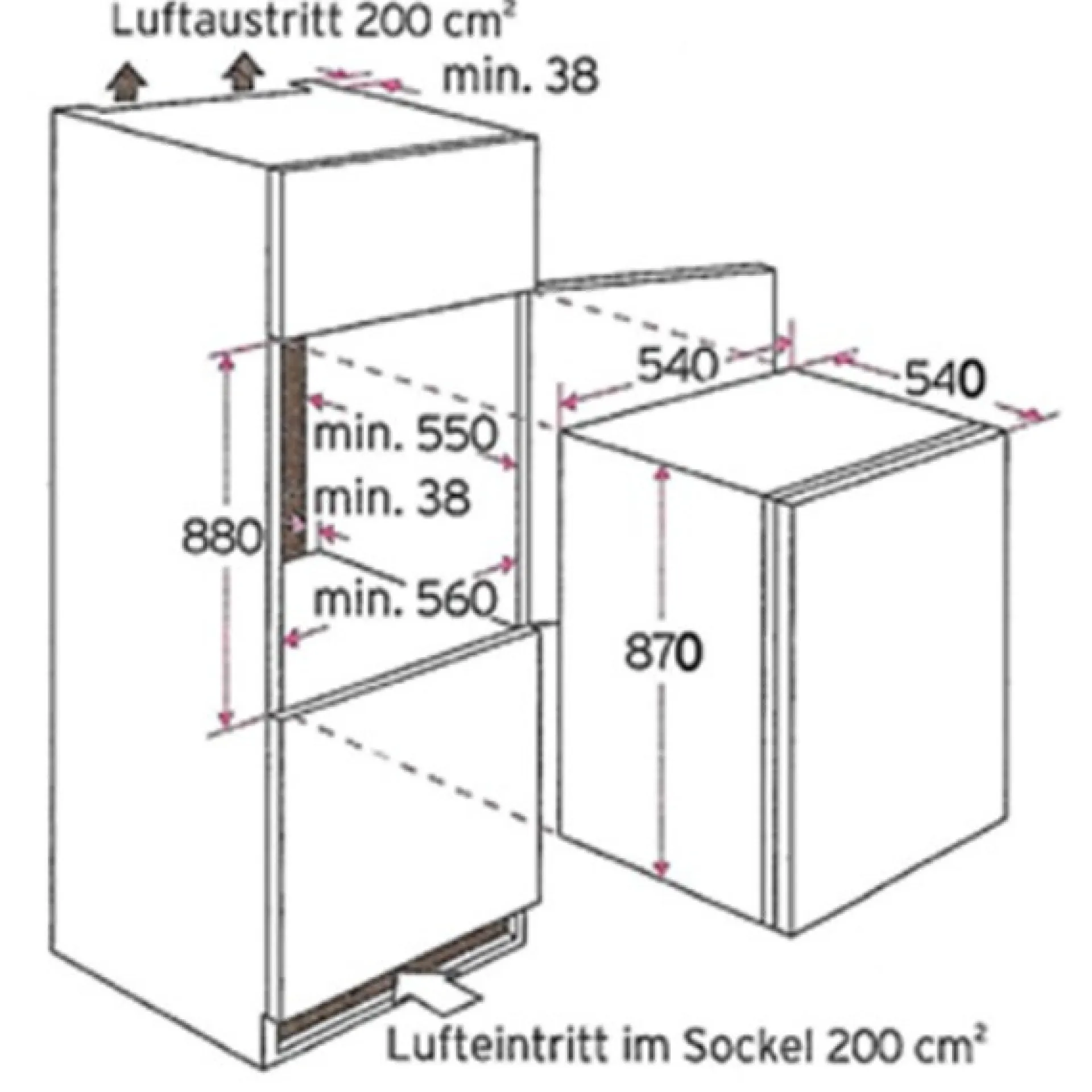 Held Küchenzeile Ragnar 300cm mit Geschirrspüler, Kühlschrank und Backofen - Hochglanz