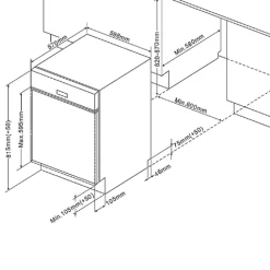 Held Küchenzeile Ragnar 330cm mit Geschirrspüler, Backofen und Kühlschrank - Hochglanz