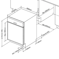 Held Küchenzeile Ragnar 340cm mit Geschirrspüler, Backofen und Kühlschrank - Hochglanz