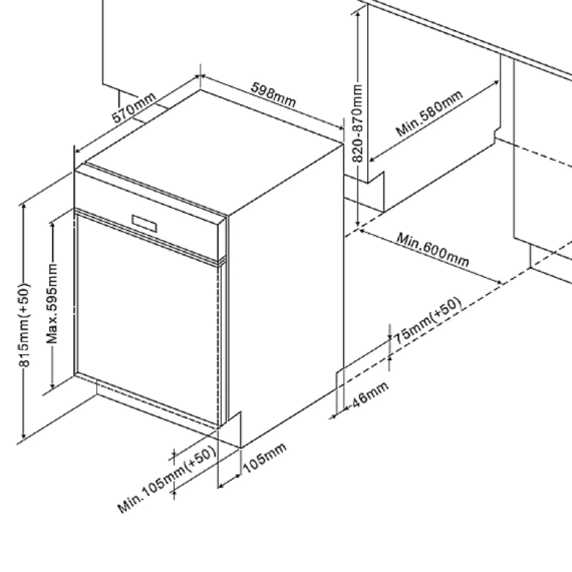 Held Küchenzeile Ragnar 360cm mit Kühl-Gefrierkombination, Backofen und Geschirrspüler - Hochglanz
