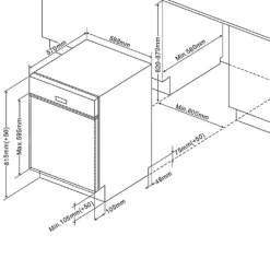 Held Küchenzeile Ragnar 390cm mit Kühl-Gefrierkombination, Backofen und Geschirrspüler - Hochglanz