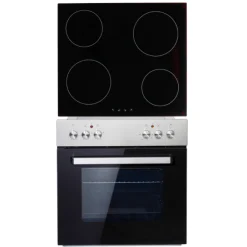 Held Küchenzeile Ragnar 280cm mit Mikrowelle, Kühlschrank, Backofen und Geschirrspüler - hochglänzend weiß