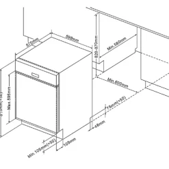Held Küchenzeile Ragnar 280cm mit Mikrowelle, Kühlschrank, Backofen und Geschirrspüler - hochglanz