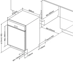 Held Küchenzeile Ragnar 370cm mit Platz für Backofen, Mikrowelle, Geschirrspüler und Kühlschrank - Hochglanz