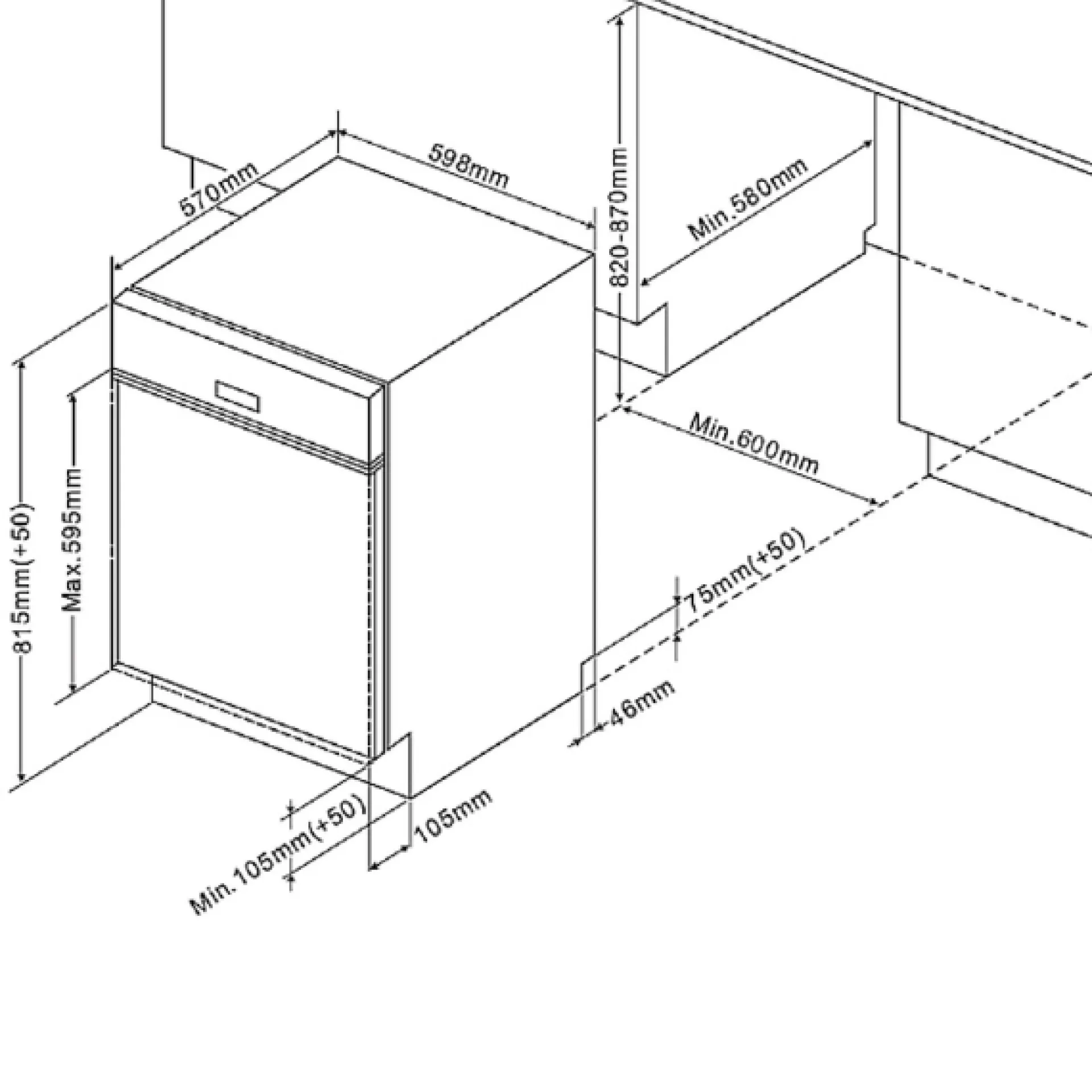 Held Küchenzeile Ragnar 370cm mit Platz für Backofen, Mikrowelle, Geschirrspüler und Kühlschrank - Hochglanz