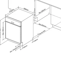 Held Küchenzeile Ragnar 330cm mit Platz für Kühlschrank, Backofen und Geschirrspüler - Hochglanz